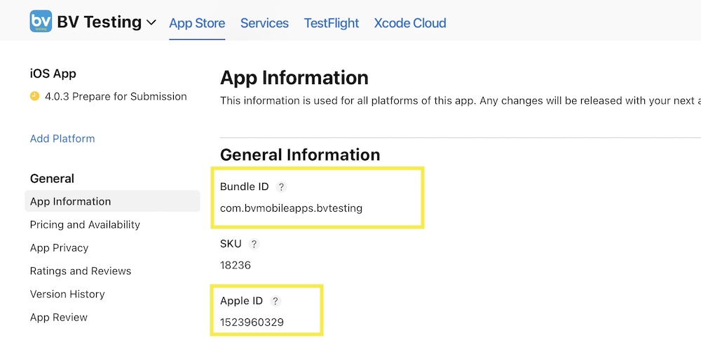 Google Analytics - Bundle and Apple ID