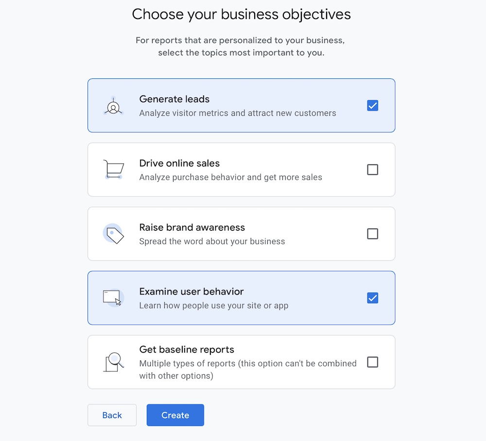 Google Analytics - Business Objectives