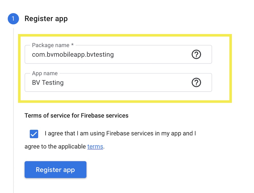 Google Analytics - Register App