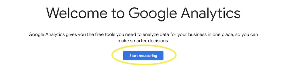 Google Analytics - Start Measuring